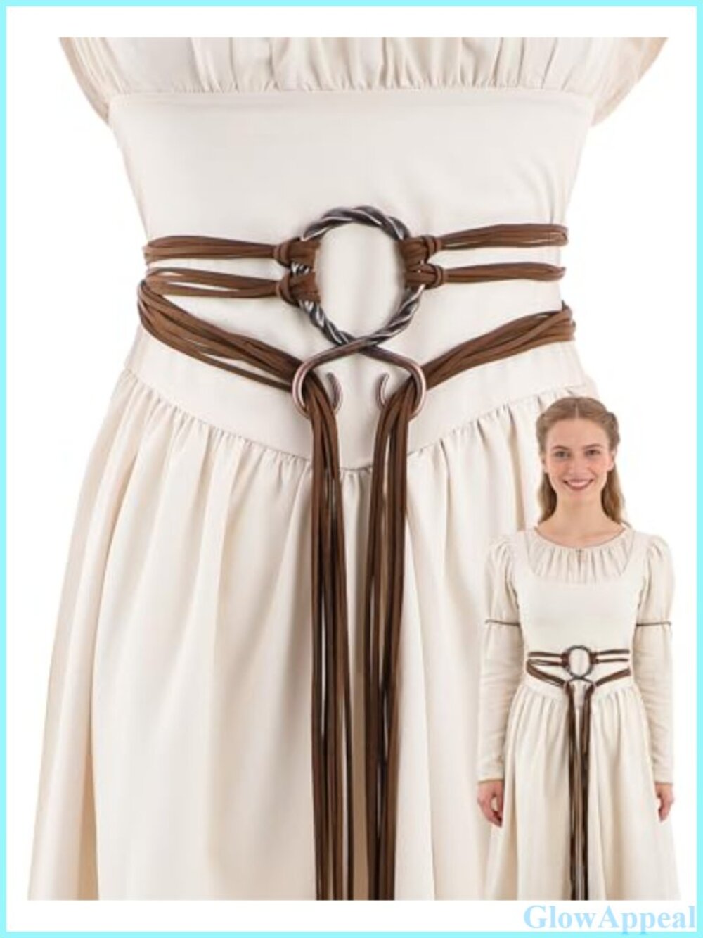Suede Viking Belt with Troll Cross Renaissance Cosplay Accessory